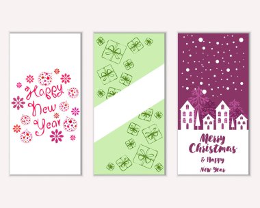 Mutlu Noeller ve mutlu yeni yıl tebrik kartları   