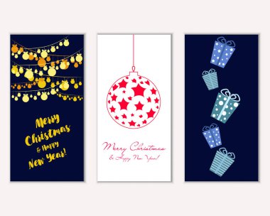 Mutlu Noeller ve mutlu yeni yıl tebrik kartları    