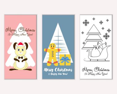 Mutlu Noeller ve mutlu yeni yıl tebrik kartları   