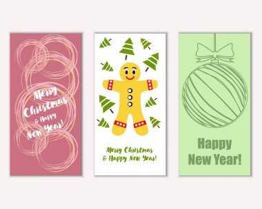 Mutlu Noeller ve mutlu yeni yıl tebrik kartları   