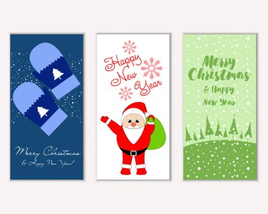 Mutlu Noeller ve mutlu yeni yıl tebrik kartları   