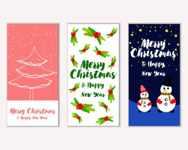 Mutlu Noeller ve mutlu yeni yıl tebrik kartları   