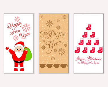 Mutlu Noeller ve mutlu yeni yıl tebrik kartları   