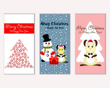 Mutlu Noeller ve mutlu yeni yıl tebrik kartları   