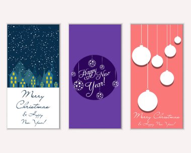 Mutlu Noeller ve mutlu yeni yıl tebrik kartları  