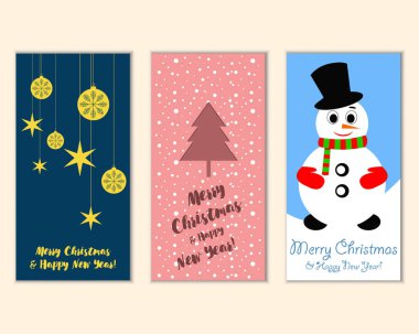 Mutlu Noeller ve mutlu yeni yıl tebrik kartları  