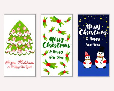 Mutlu Noeller ve mutlu yeni yıl tebrik kartları   