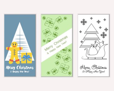 Mutlu Noeller ve mutlu yeni yıl tebrik kartları   