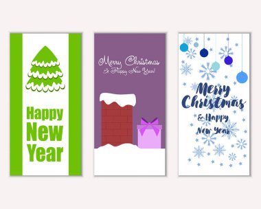 Mutlu Noeller ve mutlu yeni yıl tebrik kartları   