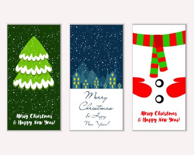 Mutlu Noeller ve mutlu yeni yıl tebrik kartları  