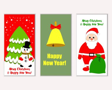 Mutlu Noeller ve mutlu yeni yıl tebrik kartları  