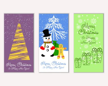 Mutlu Noeller ve mutlu yeni yıl tebrik kartları   