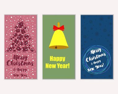 Mutlu Noeller ve mutlu yeni yıl tebrik kartları  