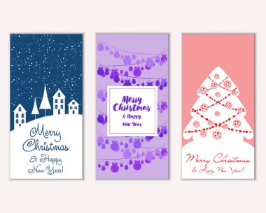 Mutlu Noeller ve mutlu yeni yıl tebrik kartları  