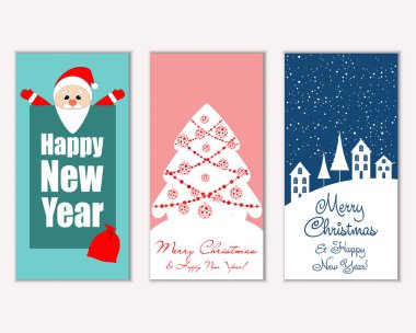 Mutlu Noeller ve mutlu yeni yıl tebrik kartları   