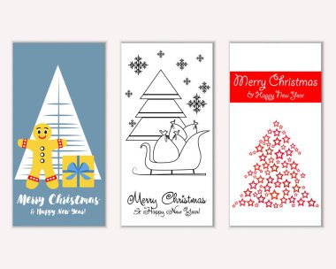 Mutlu Noeller ve mutlu yeni yıl tebrik kartları   