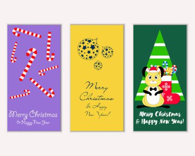 Mutlu Noeller ve mutlu yeni yıl tebrik kartları   