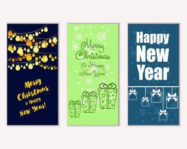 Mutlu Noeller ve mutlu yeni yıl tebrik kartları   