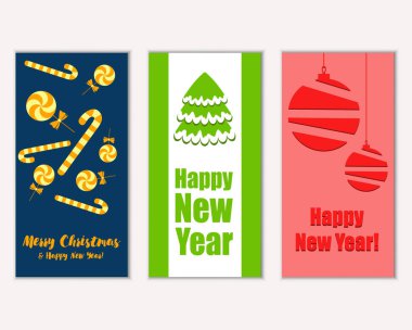 Mutlu Noeller ve mutlu yeni yıl tebrik kartları   