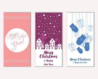 Mutlu Noeller ve mutlu yeni yıl tebrik kartları   