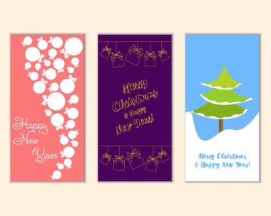 Mutlu Noeller ve mutlu yeni yıl tebrik kartları  