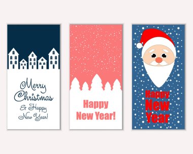 Mutlu Noeller ve mutlu yeni yıl tebrik kartları  