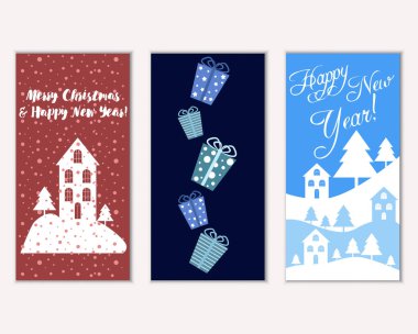 Mutlu Noeller ve mutlu yeni yıl tebrik kartları   