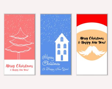 Mutlu Noeller ve mutlu yeni yıl tebrik kartları  