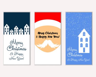 Mutlu Noeller ve mutlu yeni yıl tebrik kartları  