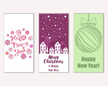 Mutlu Noeller ve mutlu yeni yıl tebrik kartları   