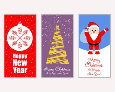 Mutlu Noeller ve mutlu yeni yıl tebrik kartları   