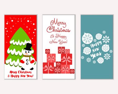 Mutlu Noeller ve mutlu yeni yıl tebrik kartları  