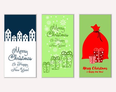 Mutlu Noeller ve mutlu yeni yıl tebrik kartları   