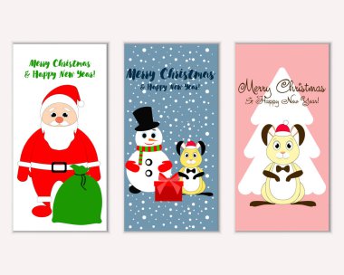 Mutlu Noeller ve mutlu yeni yıl tebrik kartları   