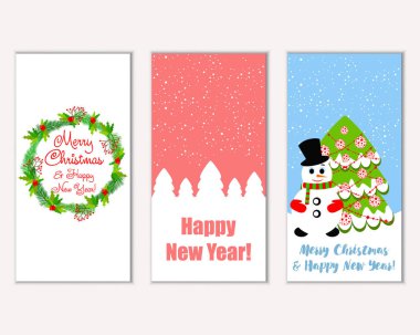 Mutlu Noeller ve mutlu yeni yıl tebrik kartları  
