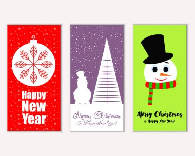 Mutlu Noeller ve mutlu yeni yıl tebrik kartları   