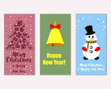 Mutlu Noeller ve mutlu yeni yıl tebrik kartları  