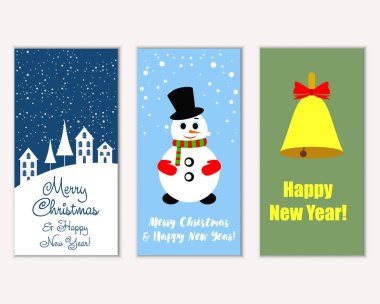 Mutlu Noeller ve mutlu yeni yıl tebrik kartları  