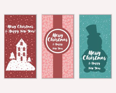 Mutlu Noeller ve mutlu yeni yıl tebrik kartları  
