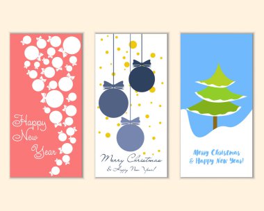 Mutlu Noeller ve mutlu yeni yıl tebrik kartları  