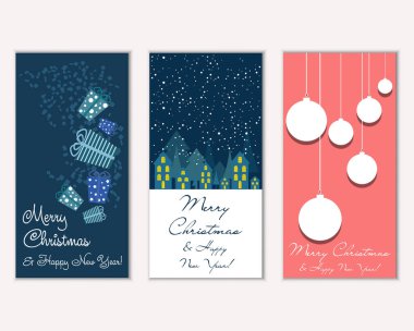 Mutlu Noeller ve mutlu yeni yıl tebrik kartları  