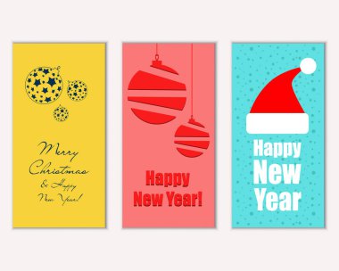 Mutlu Noeller ve mutlu yeni yıl tebrik kartları   