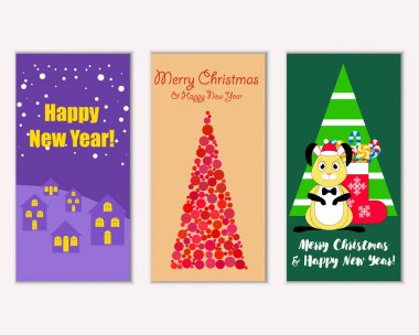 Mutlu Noeller ve mutlu yeni yıl tebrik kartları   