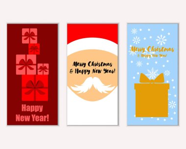 Mutlu Noeller ve mutlu yeni yıl tebrik kartları  