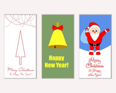 Mutlu Noeller ve mutlu yeni yıl tebrik kartları  