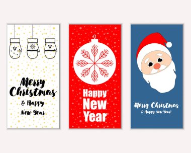Mutlu Noeller ve mutlu yeni yıl tebrik kartları    