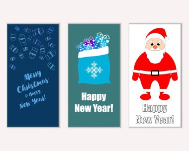 Mutlu Noeller ve mutlu yeni yıl tebrik kartları   