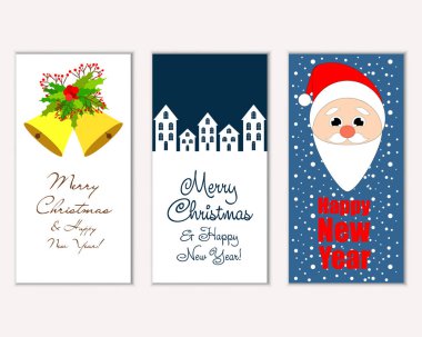 Mutlu Noeller ve mutlu yeni yıl tebrik kartları  