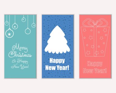 Mutlu Noeller ve mutlu yeni yıl tebrik kartları   