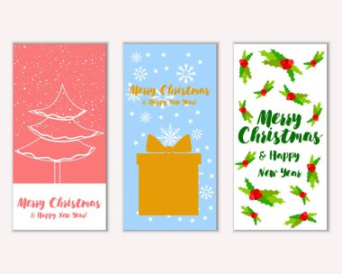 Mutlu Noeller ve mutlu yeni yıl tebrik kartları  